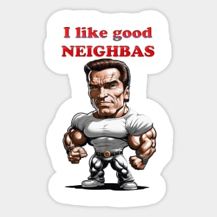 Chibi Arnold - I Like Good Neighbas Sticker